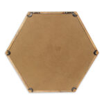 21" Brown Hexagon Wood Framed Accent Mirror - Image 6