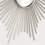 32" Silver Metal Sunburst Framed Accent Mirror - Image 7