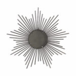 32" Silver Metal Sunburst Framed Accent Mirror - Image 5