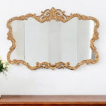 27" Gold Ornate Scroll Framed Accent Mirror