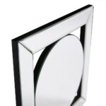12" Round in Square Glass Framed Accent Mirror - Image 8