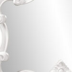 28" White Baroque Framed Accent Mirror - Image 9