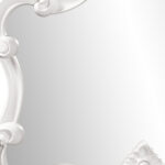28" White Baroque Framed Accent Mirror - Image 10