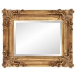 23" Antiqued Gold Ornate Scroll Framed Accent Mirror - Image 4