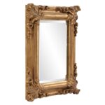 23" Antiqued Gold Ornate Scroll Framed Accent Mirror - Image 5