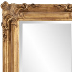 23" Antiqued Gold Ornate Scroll Framed Accent Mirror - Image 7