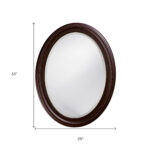 33" Bronze Oval Framed Accent Mirror - Image 9