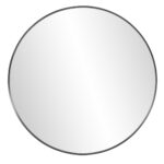 36" Black Round Framed Accent Mirror - Image 3
