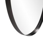 36" Black Round Framed Accent Mirror - Image 6