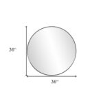 36" Black Round Framed Accent Mirror - Image 8