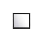 35" Black Wood Framed Accent Mirror - Image 2