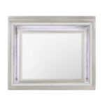 38" Champagne Wood Lighted Mounted Accent Mirror - Image 2
