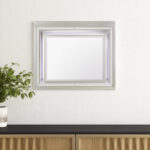 38" Champagne Wood Lighted Mounted Accent Mirror