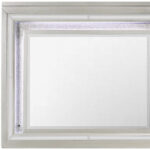 38" Champagne Wood Lighted Mounted Accent Mirror - Image 6