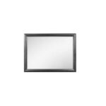 35" Dark Gray Wood Framed Mounted Dresser Mirror - Image 2