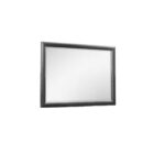 35" Dark Gray Wood Framed Mounted Dresser Mirror - Image 3