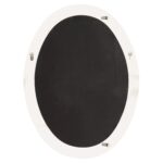 Oval Mirror In A Glossy White Wood Frame - Image 6