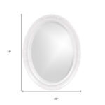 Oval Mirror In A Glossy White Wood Frame - Image 9