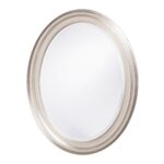 33" Silver Oval Framed Accent Mirror - Image 2