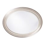33" Silver Oval Framed Accent Mirror - Image 4