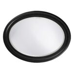 33" Black Oval Framed Accent Mirror - Image 4
