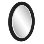33" Black Oval Framed Accent Mirror - Image 5