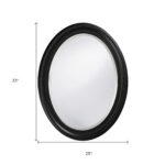 33" Black Oval Framed Accent Mirror - Image 9