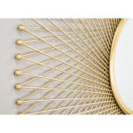 35" Gold Round Iron Framed Accent Mirror - Image 6