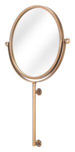 Gold Round Wall Mount Mirror - Image 2