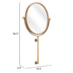 Gold Round Wall Mount Mirror - Image 8