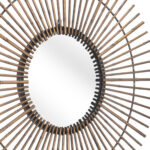 32" Gold Steel Sunburst Framed Accent Mirror - Image 2