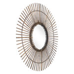 32" Gold Steel Sunburst Framed Accent Mirror - Image 6