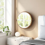 Industrial Gold Round Mirror - Image 9