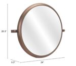 Industrial Gold Round Mirror - Image 10