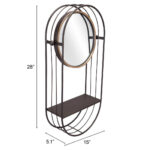 Industrial Gray Mirror Shelf - Image 7