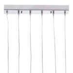 Silver Kitchen Island Six Light Metal LED Ceiling Light With Shades - Image 6