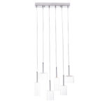Silver Kitchen Island Six Light Metal LED Ceiling Light With Shades - Image 7