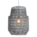 Gray Woven Sky Zig Zag Ceiling Lamp - Image 3