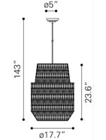 Gray Woven Sky Zig Zag Ceiling Lamp - Image 11