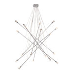 Silver Multi Light Metal Dimmable Chandelier - Image 2