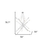 Silver Multi Light Metal Dimmable Chandelier - Image 8