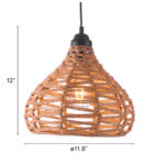 Natural Lantern Metal Dimmable Ceiling Light With Natural Shades - Image 10
