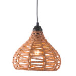 Natural Lantern Metal Dimmable Ceiling Light With Natural Shades - Image 4