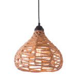 Natural Lantern Metal Dimmable Ceiling Light With Natural Shades - Image 2
