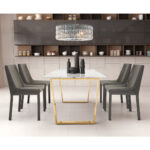 Silver Lantern Metal Chandelier With Silver Shades - Image 7