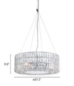 Silver Lantern Metal Chandelier With Silver Shades - Image 5