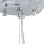 Silver Lantern Metal Chandelier With Silver Shades - Image 3
