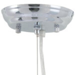 Silver Lantern Metal Chandelier With Silver Shades - Image 4