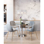 Silver Lantern Metal Chandelier With Silver Shades - Image 8