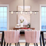 Black Kitchen Island Six Light Metal Ceiling Light - Image 10